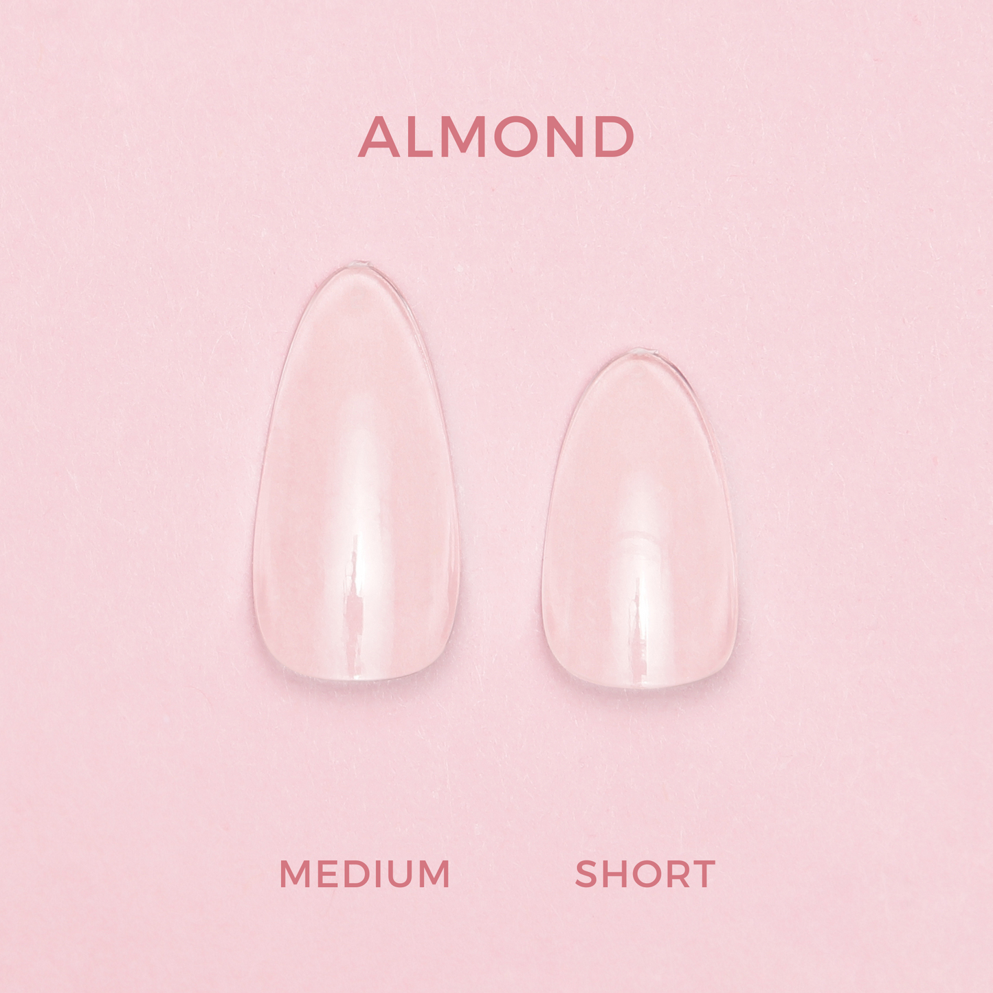 Soft Gel Press On Tipper • Almond Short (600 stk)