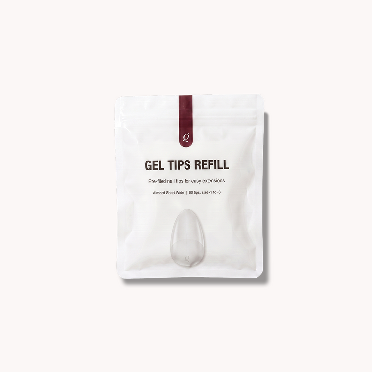 Gel Tips Wide Size • Almond Short • Refill Bags (60 stk) • The Gel Collection