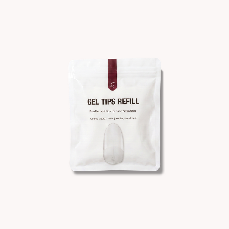 Gel Tips Wide Size • Almond Medium • Refill Bags (60 stk) • The Gel Collection