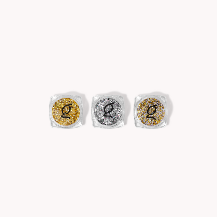 Hexagon Glitter • 3 stk