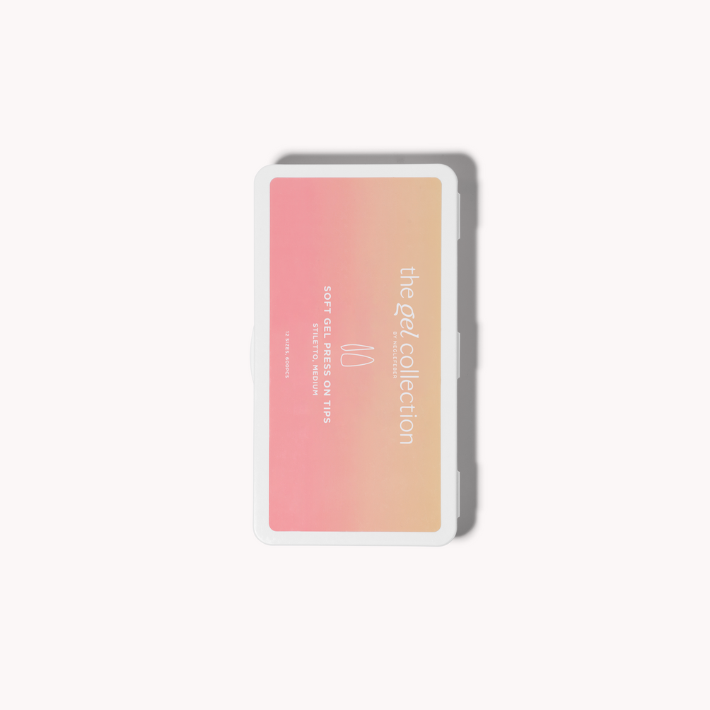 Soft Gel Press On Tipper • Stiletto Medium (600 stk)