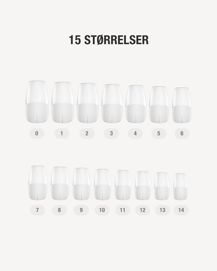 Gel Tips • Coffin Short (360 stk) • The Gel Collection