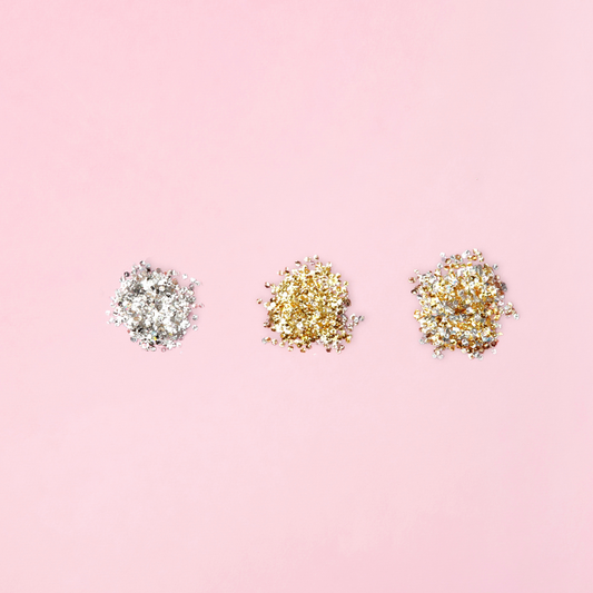 Hexagon Glitter • 3 stk