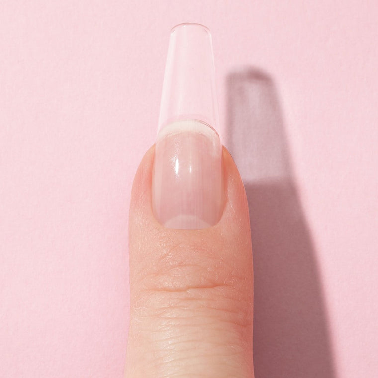 Soft Gel Press On Tipper • Coffin Long (600 stk)