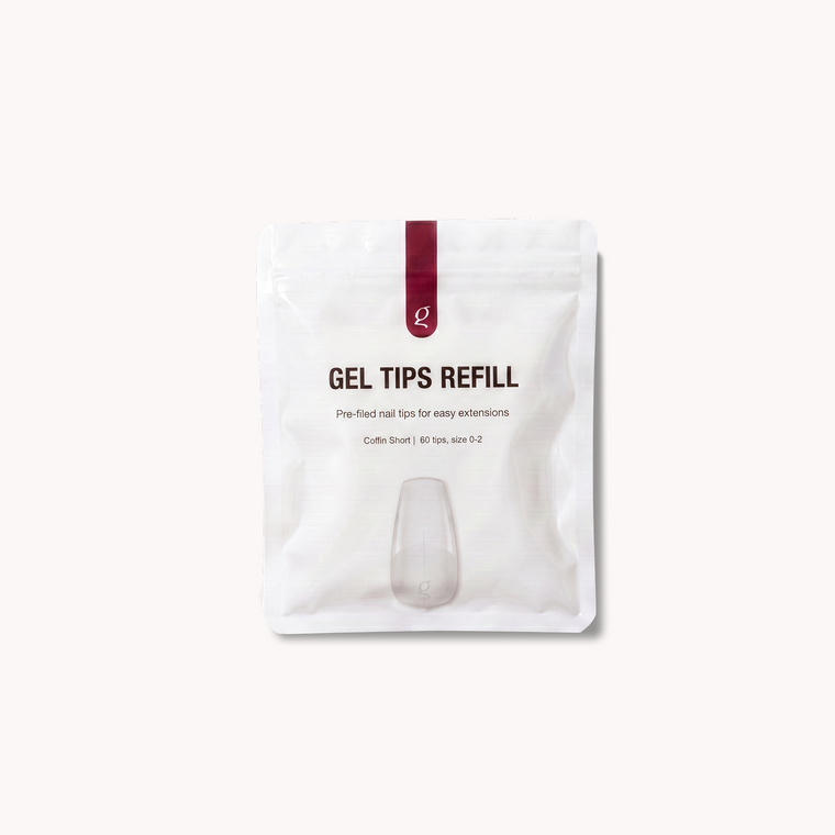 Gel Tips • Coffin Short • Refill-poser (60 stk) • The Gel Collection