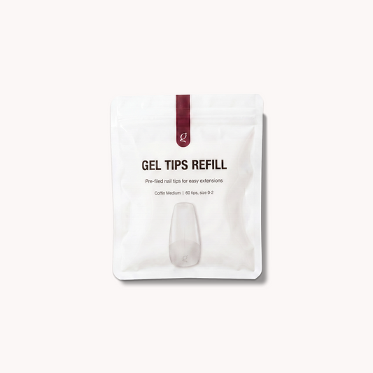 Gel Tips • Coffin Medium • Refill Bags (60 stk) • The Gel Collection