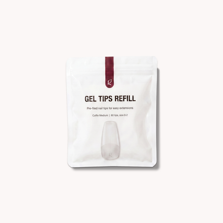 Gel Tips • Coffin Medium • Refill Bags (60 stk) • The Gel Collection