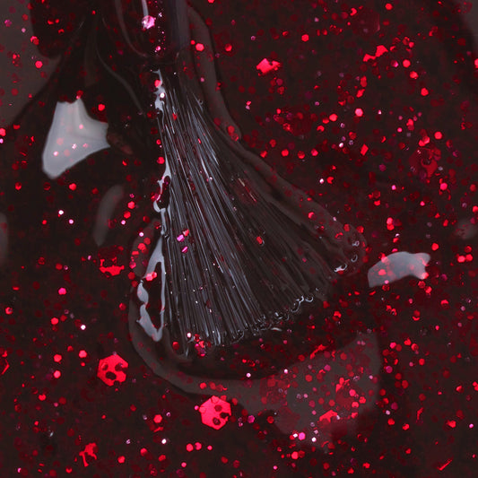 Gel Polish • 784 Deep Cherry Sparkle (semi-transparent) • 21FREE  • The Gel Collection™