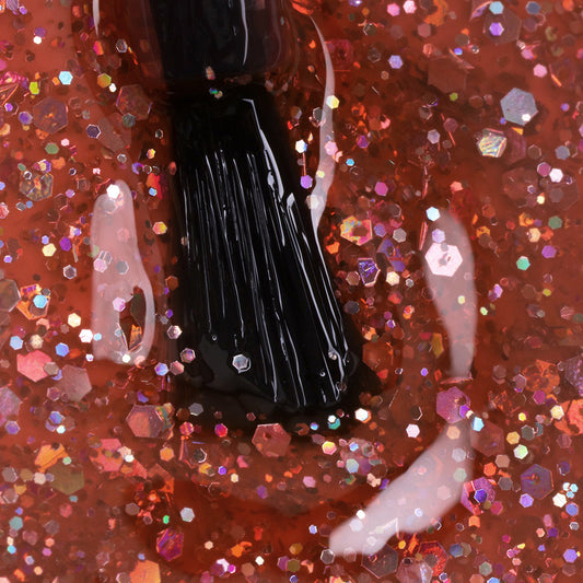 Gel Polish • 786 Glitter Peach (transparent) • 21FREE