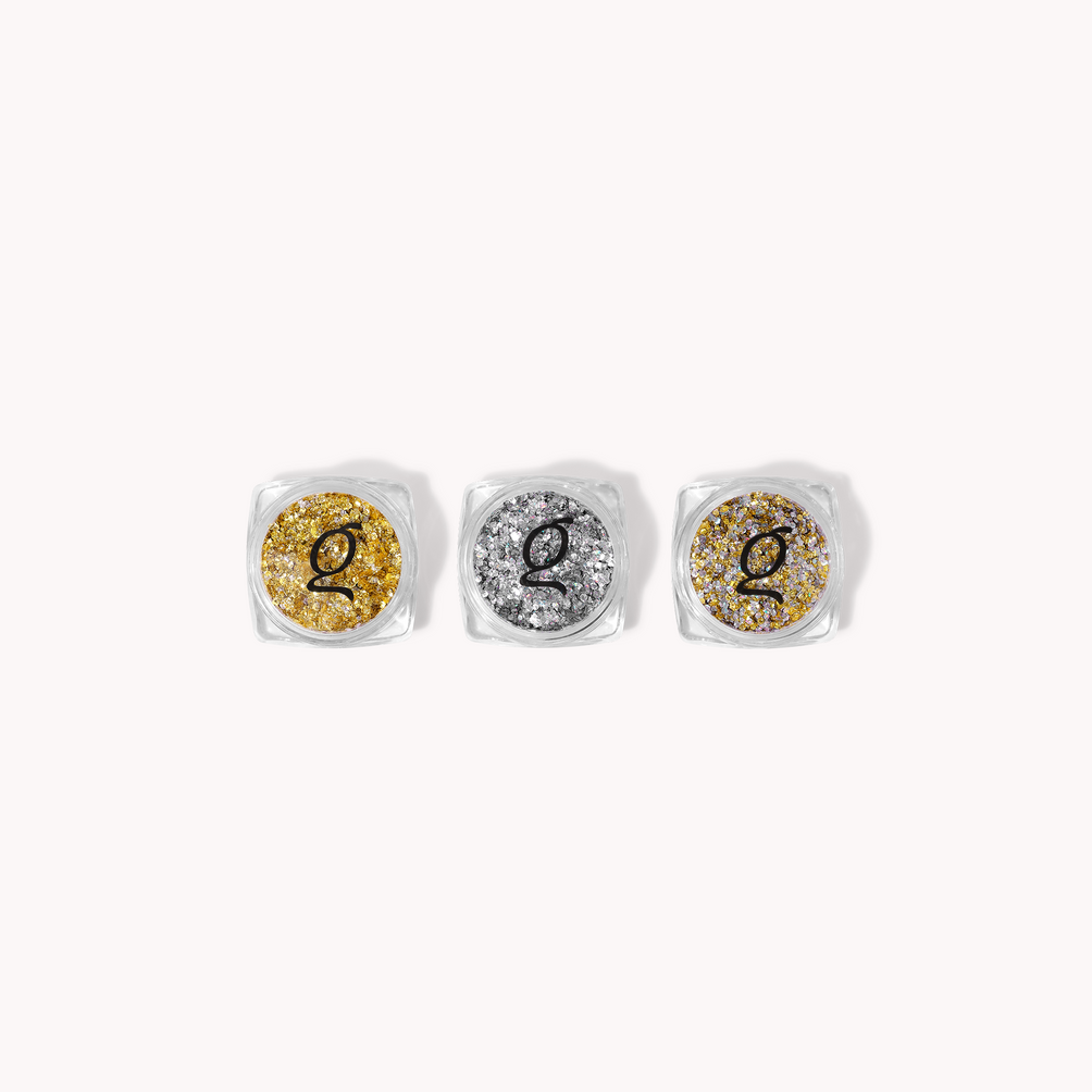 Hexagon Glitter • 3 stk