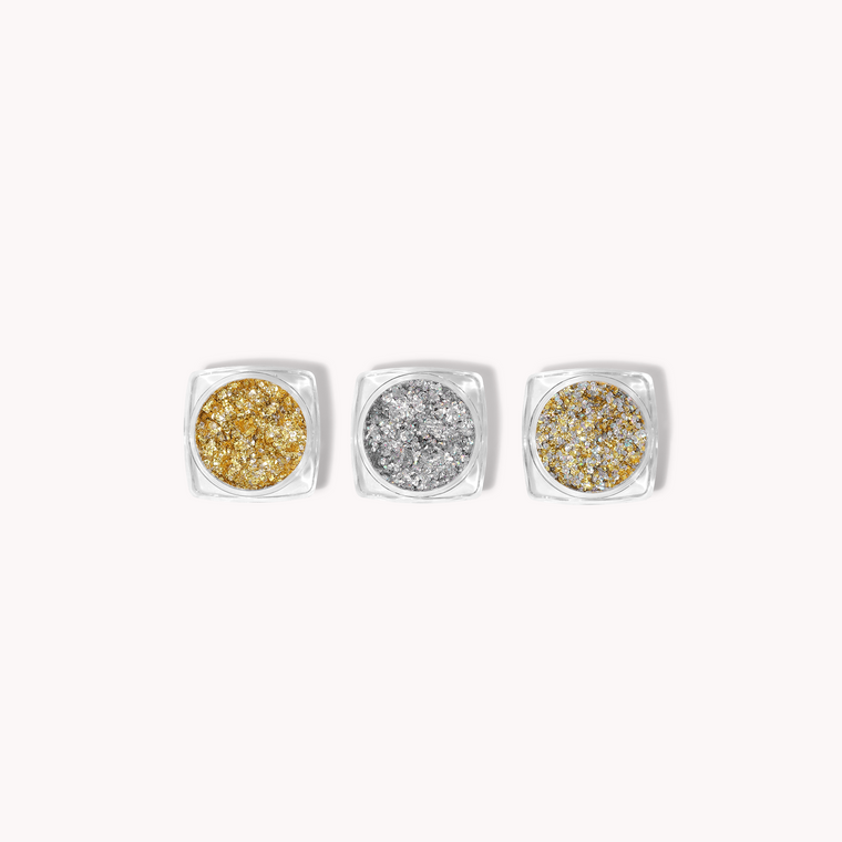 Hexagon Glitter • 3 stk
