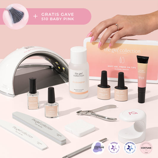 Soft Gel Press On Tipper Starter Kit • 21FREE + Gratis Gave (510 Baby Pink)
