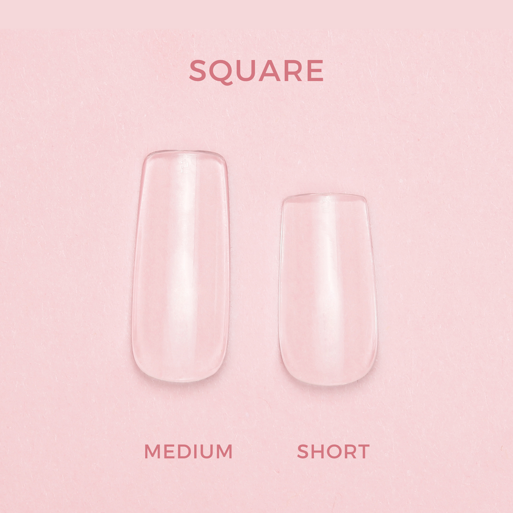 Soft Gel Press On Tipper • Square Medium (600 stk)
