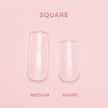 Soft Gel Press On Tipper • Square Medium (600 stk)