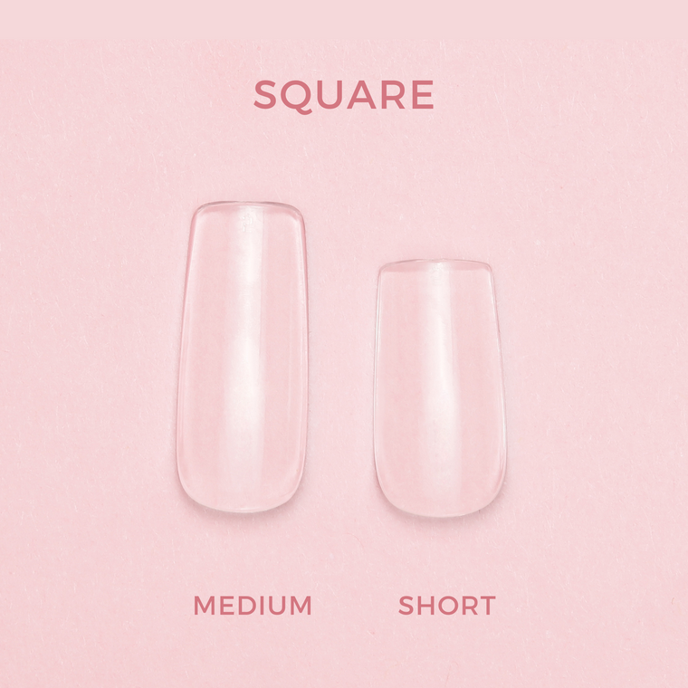 Soft Gel Press On Tipper • Square Short (600 stk)