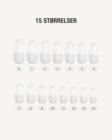 Gel Tips Round Medium – 15 størrelser