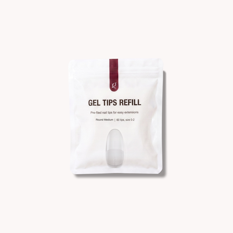Gel Tips • Round Medium • Refill Bags (60 stk) • The Gel Collection