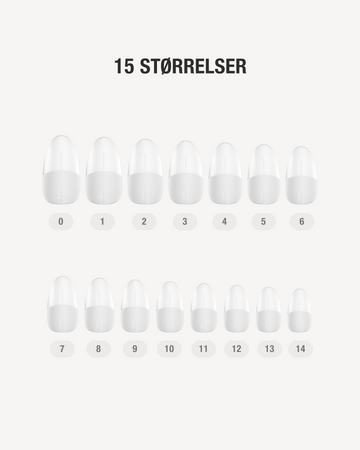 Gel Tips Round Short – 15 størrelser