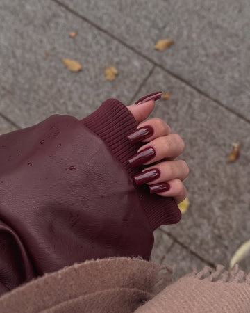Gel Tips Square Medium på hånden