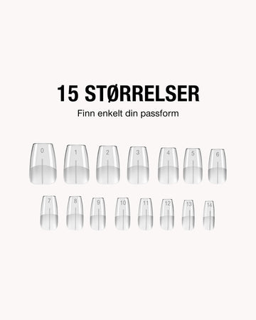 15 størrelser – finn enkelt din passform