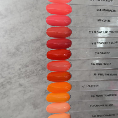 Gel Polish • 663 Neon Tangerine (semi-transparent) • 21FREE